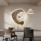 Mond-Wanduhr Minimalistisch – organische Form, 4 Designs, mit oder ohne Beleuchtung
