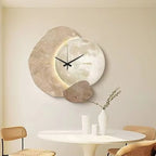 Mond-Wanduhr Minimalistisch – organische Form, 4 Designs, mit oder ohne Beleuchtung