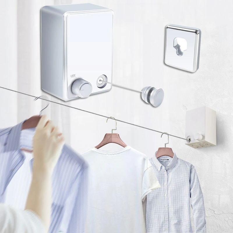 Aufrollbare Wäscheleine für Wand – Platzsparend für Innen und Außen