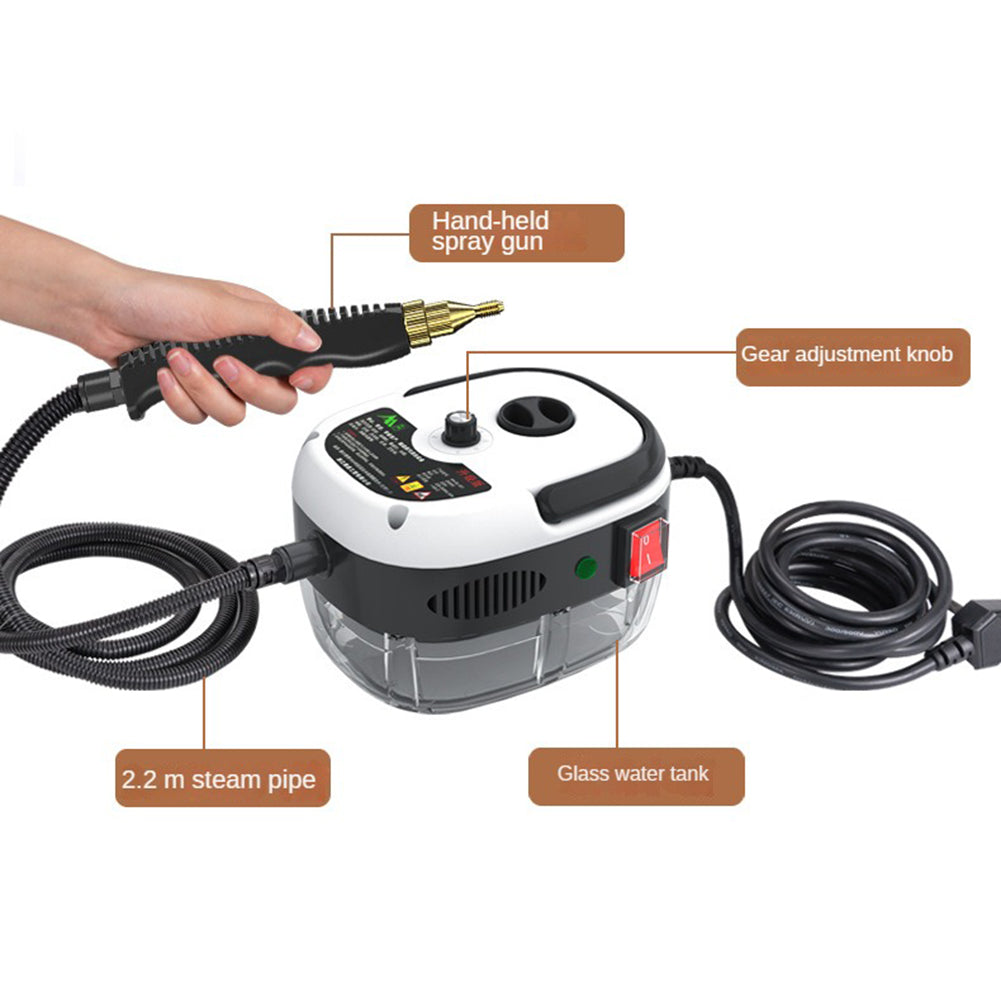High-Pressure Steam Cleaner 2500W – 6 Levels, No Cleaning Agents