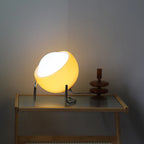 Spherical Table Lamp with Warm LED Light – Retro Style