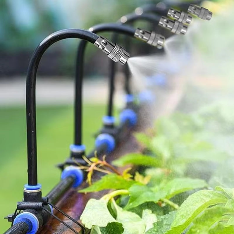 Bewässerungssystem für Garten & Balkon — 360° Sprühdüsen, ohne Strom
