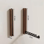 Foldable wall-mounted wooden coat rack with a space-saving design