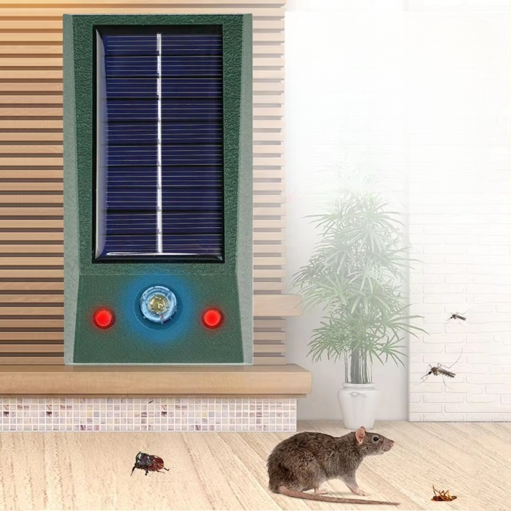 Solar-Tiervertreiber mit Ultraschall & LED-Blitz – Schutz bis 600 m², wetterfest
