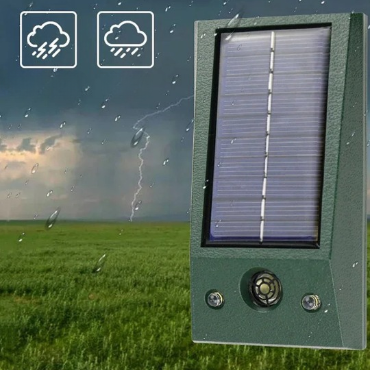 Solar-Tiervertreiber mit Ultraschall & LED-Blitz – Schutz bis 600 m², wetterfest