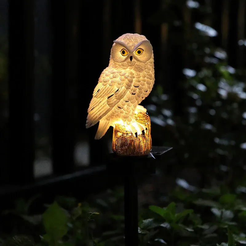 Solar-LED-Eulen-Gartenlicht Wetterfest