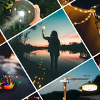 Campinglampe mit 10m RGB-Lichterkette – Atmosphäre & Sicherheit für jeden Trip