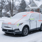 Winter waterproof SUV car cover - half cover against snow, ice and frost