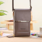 Handy shoulder bag with touchscreen window