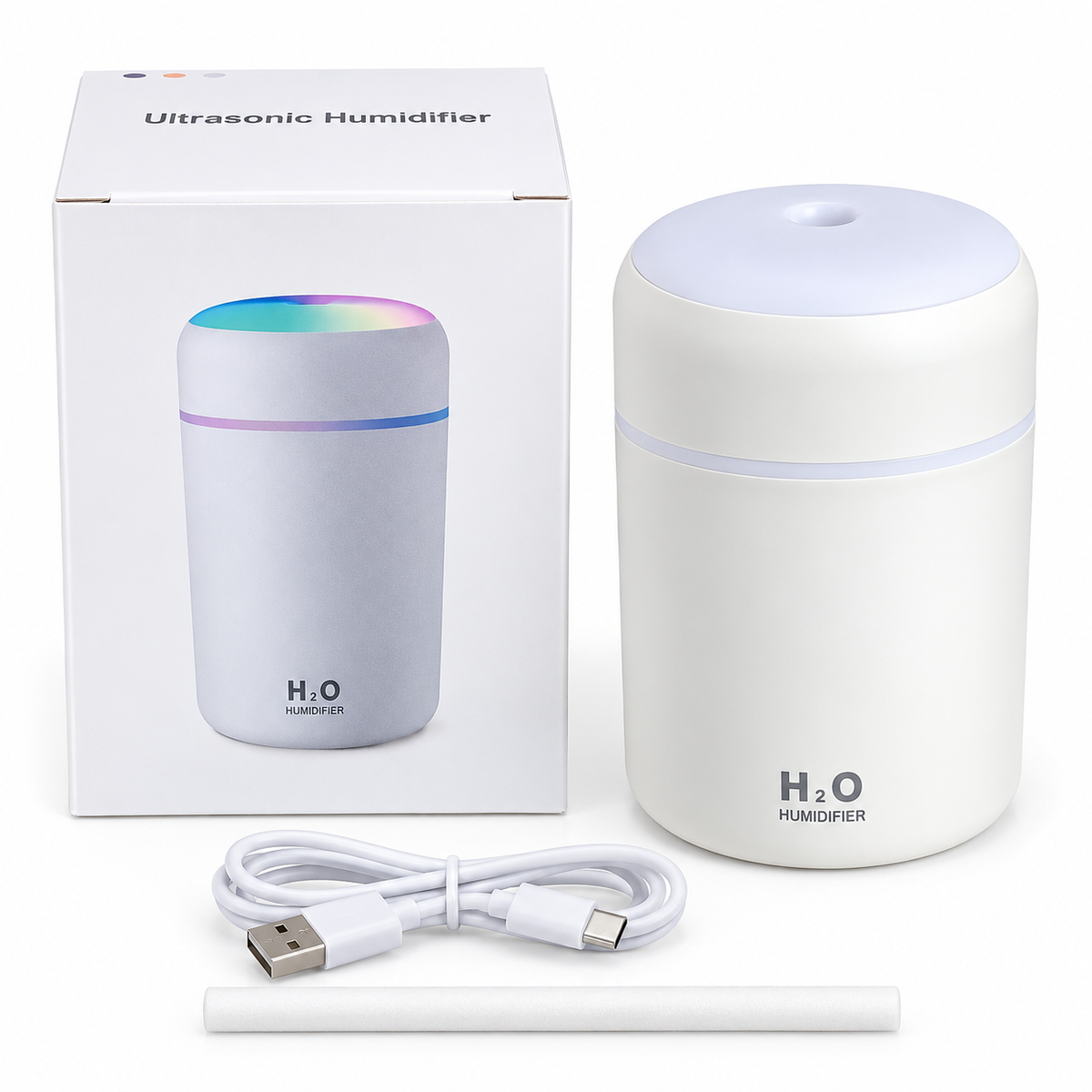 Luftbefeuchter Ultraschall mit LED-Licht und USB-Anschluss
