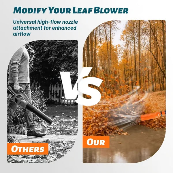 Leaf Blower Air Booster Attachment with Venturi Design