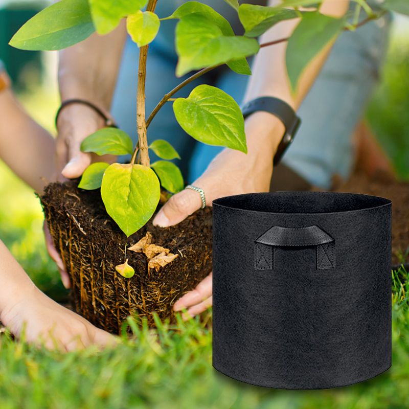 Pflanztaschen aus Filzstoff für Garten und Balkon