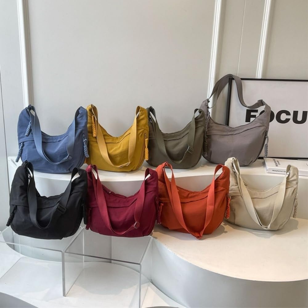 Leichte Nylon-Umhängetasche mit Fächeraufteilung