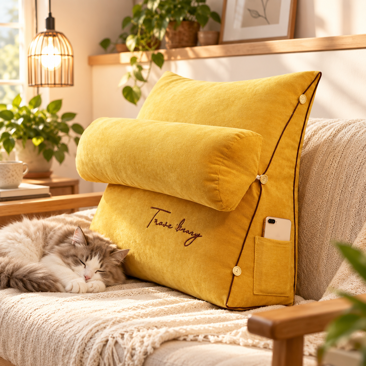 Rückenstützkissen Keilform ergonomisch – Stützkissen für Bett und Sofa