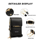 Handy shoulder bag with touchscreen window