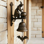 Türglocke Hexe Gusseisen Antik-Bronze