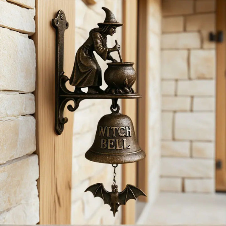 Türglocke Hexe Gusseisen Antik-Bronze