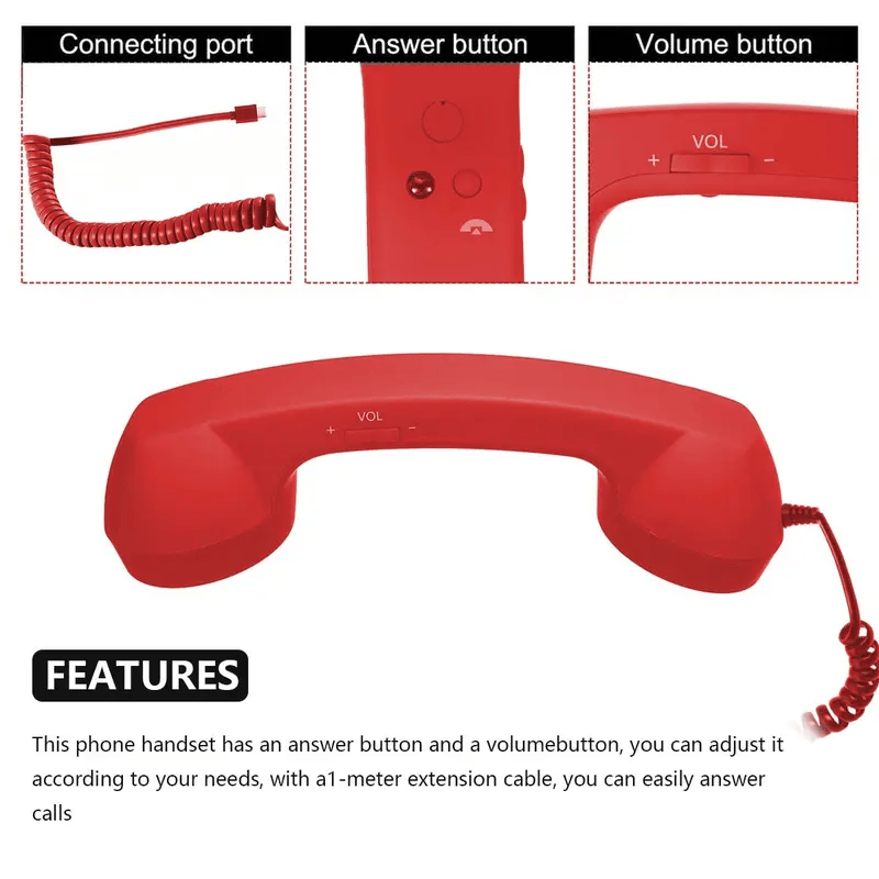 Retro-Telefonhörer mit ergonomischem Design