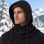 Wintermütze mit Nackenschutz und winddichter Außenschicht