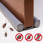 Door seal against drafts with double protection