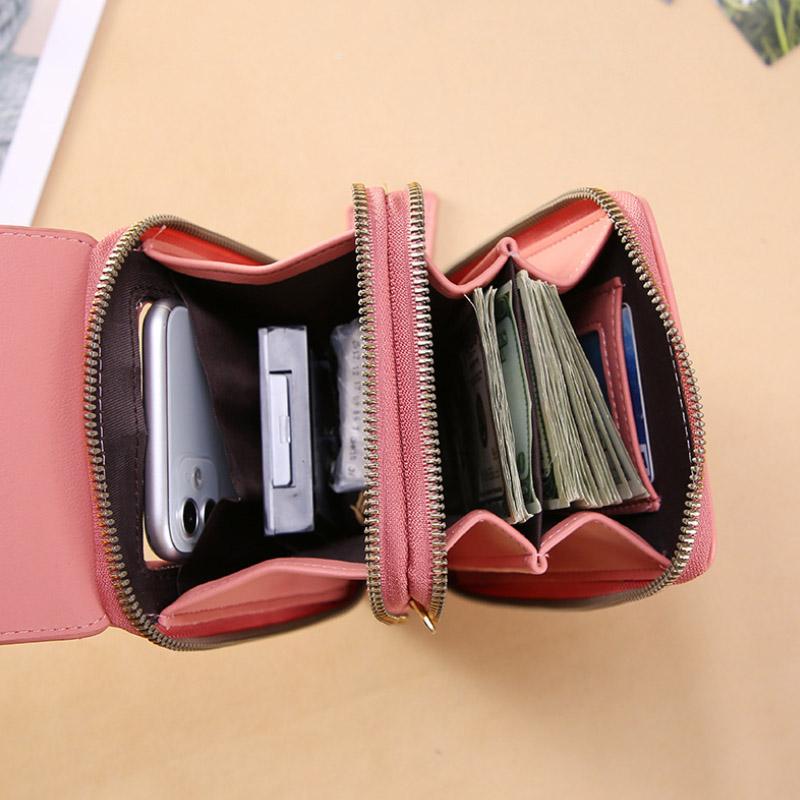 RFID Protection Crossbody Bag made of PU Leather with Anti-Theft Design