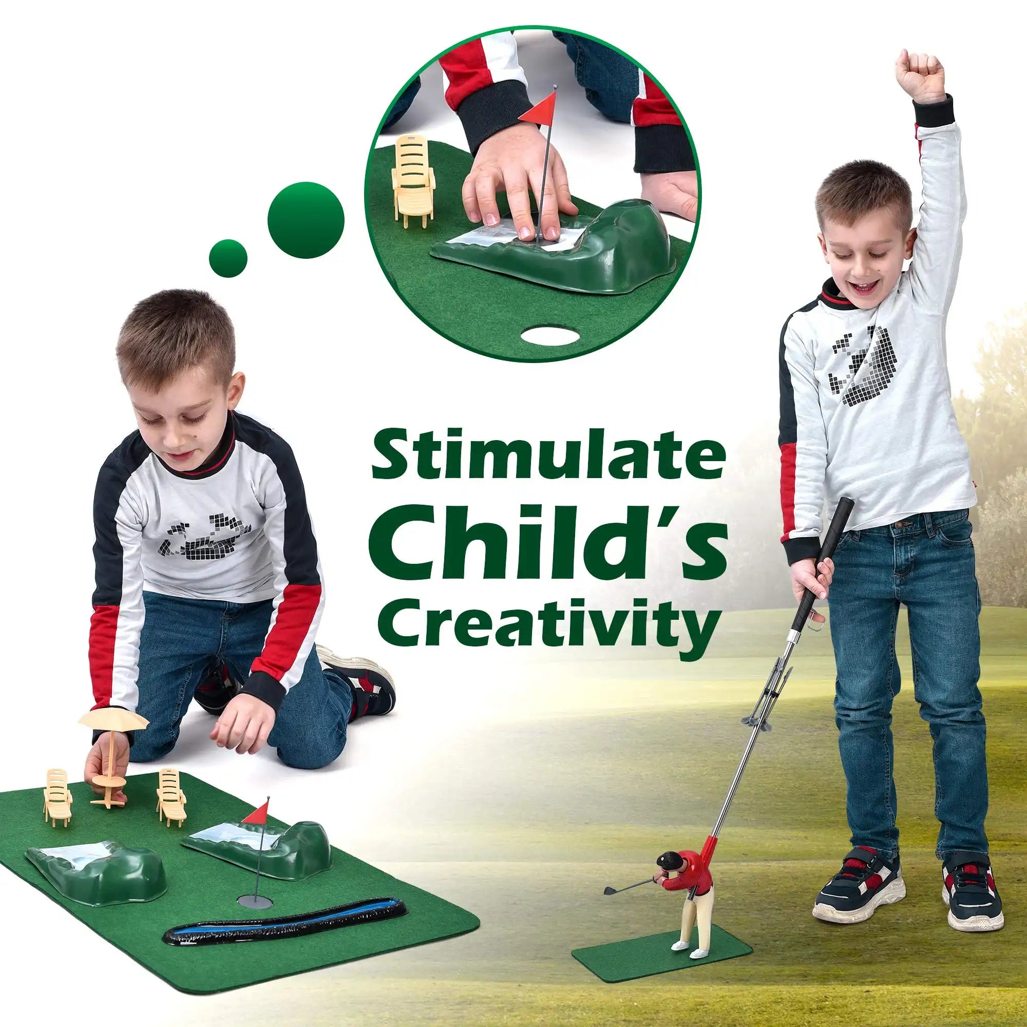 Golf-Set für drinnen mit 5 Schlägern