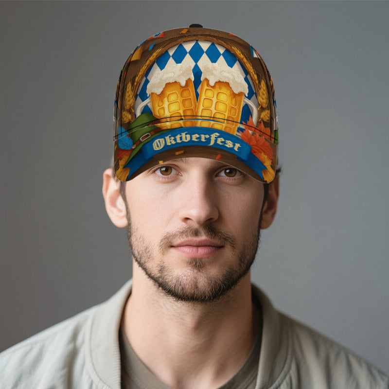 Baseball Cap with Oktoberfest Design – Adjustable Snapback