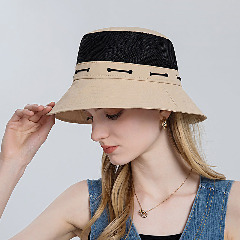 Atmungsaktiver Sonnenhut für Damen mit verstellbarem Kinnriemen