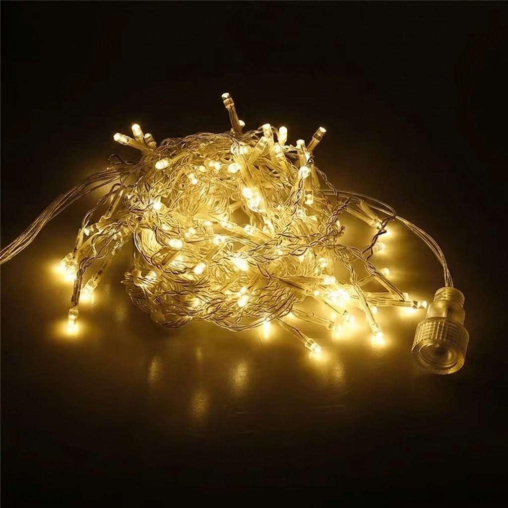 LED Eisregen-Lichterkette 10 m mit 8 Leuchtmodi, IP55
