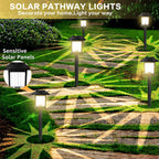 Solar garden light – Warm white light with up to 10 hours of illumination time