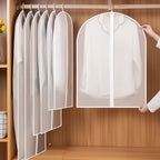 Transparent PEVA garment bag set with zipper