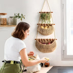 Hängekorb 3-stufig Jute für Obst und Gemüse