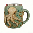 3D Mug with Engine Block Design – Artistic Coffee Cup