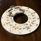 Chord Wheel Wood for Music Theory and Melodies