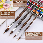 Detailpinsel-Set Holzgriff für Feinarbeiten