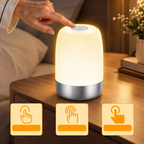 Nachttischlampe mit Wecker und Farbwechsel-Licht