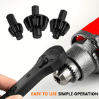 Dual-head ratchet wrench for drill chuck