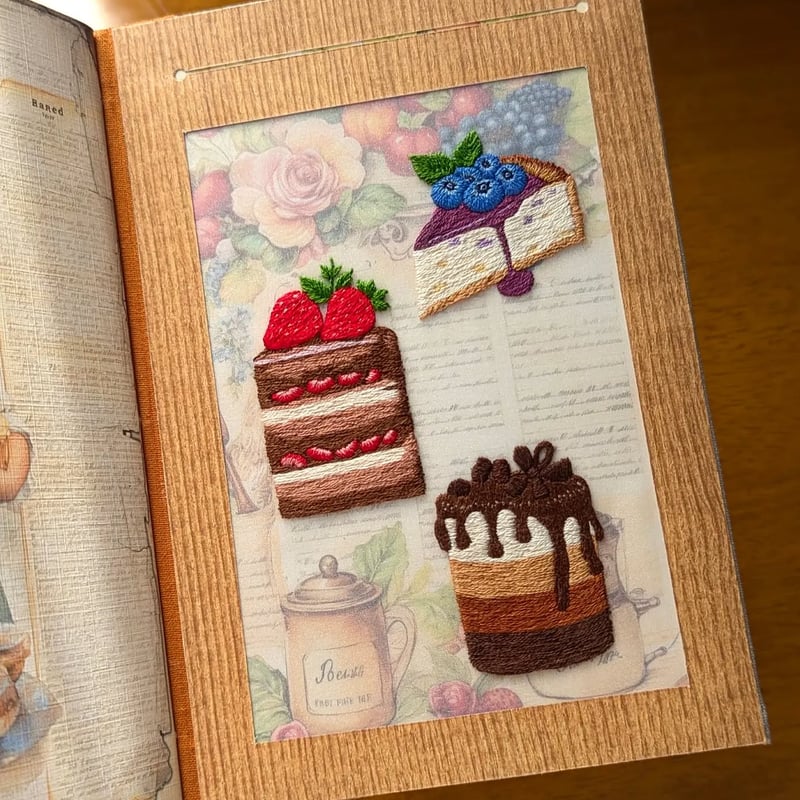 Handmade Recipe Book – Splash-Proof Pages & Embroidered Cover