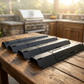 Grillplatte verstellbar 30-53 cm Edelstahl schwarz porzellan