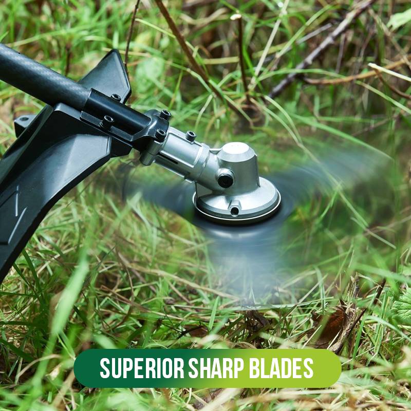 Brush cutter replacement head with metal blades