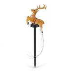 Solar-Gartenstecker Weihnachtsmann im Schlitten oder Rentier – mit funkelndem LED-Lichterschweif