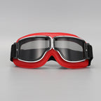 Vintage motorcycle goggles with adjustable elastic band