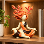 Yoga-Figur Dekorativ Handbemalt