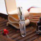 Fountain pen with fine nib and acrylic body