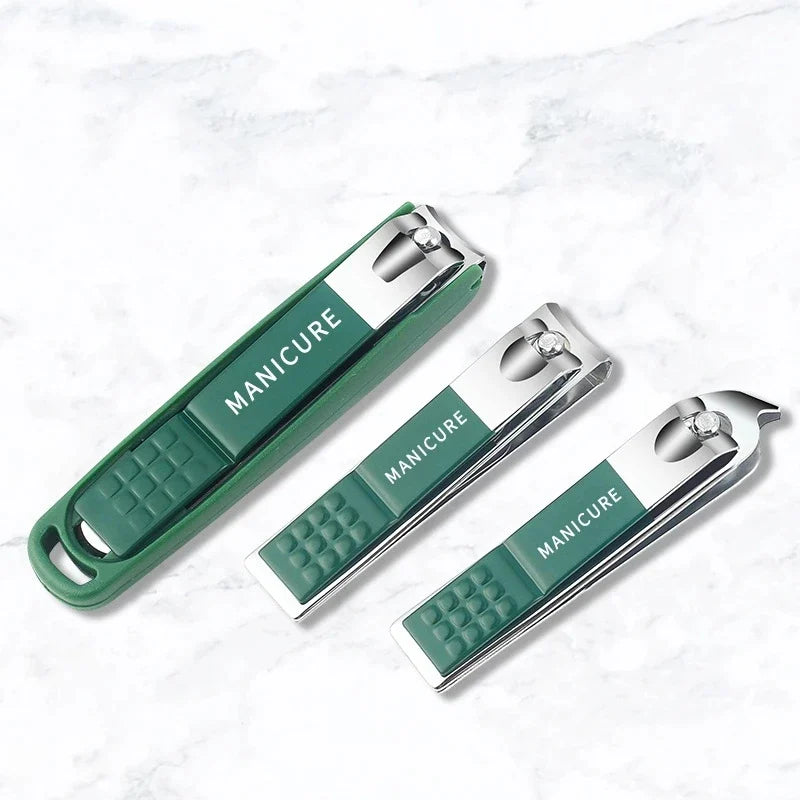 Nail Clipper Set Stainless Steel 4-piece with Splash-Proof Design