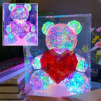 LED Kristall Teddybär mit Farbwechsel
