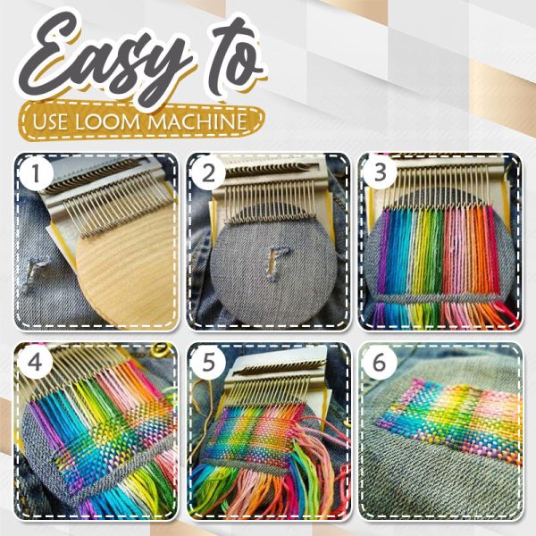 Hand weaving set for clothing repair and weaving