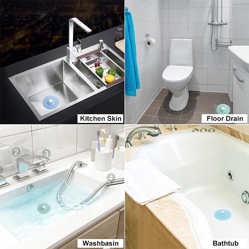 Drain stopper with hair catcher silicone – multifunctional