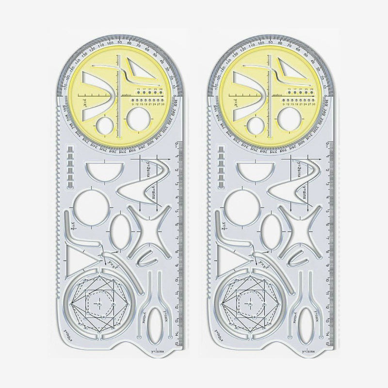Multifunctional Geometry Ruler with Protractor