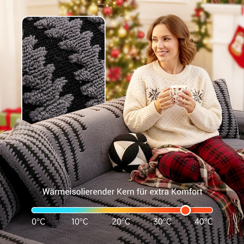 Plush Sofa Cover with Non-Slip Bottom